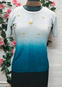 Buy Two Get One Free/ Floral Embroidered Top