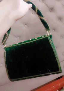 Green Embellished Clutch