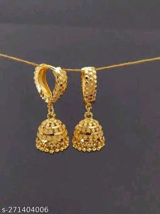 Elegant Gold Jhumka Earrings