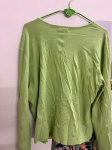 Green Knit Cardigan