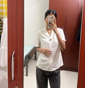 Elegant White Button Blouse