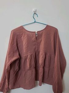 Cute Pink Peplum Top