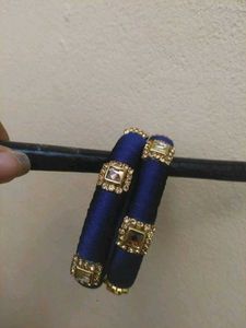 Blue Silk Bangle