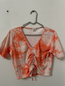 SSS front Ruched Tie Dye Top