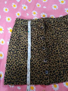 Leopard Print Mini Skirt