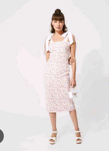 Floral Midi Sundress with Ties