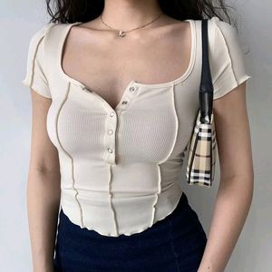 Y2K Button Down Crop Top ♡