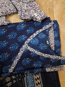 A Line KURTA With PANT 💙✨️🤍