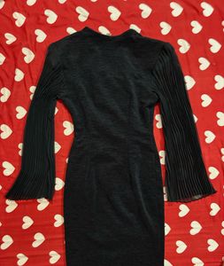Elegant Black Button-Front Dress