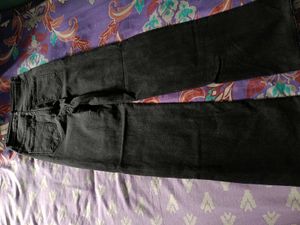 Wide Leg Black Washed Jeans