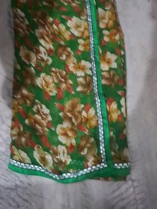 Flora Green Saree