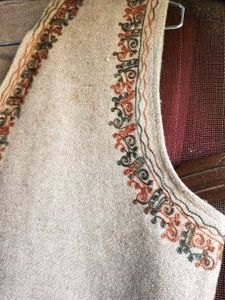 Embroidered Wool Vest