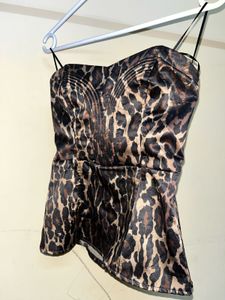 Leopard Print Corset Top