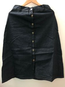Dark Blue Denim Midi Skirt