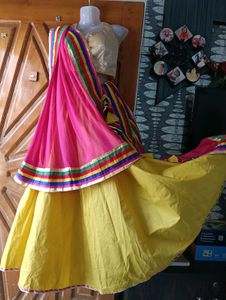 Bright Yellow Lehenga Choli Set