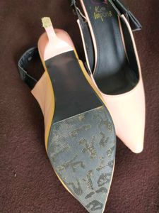 Pink Bow Slingback Heels
