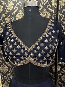 Blue Embellished Lehenga Set