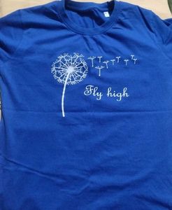 Blue 'Fly High' Graphic Tee