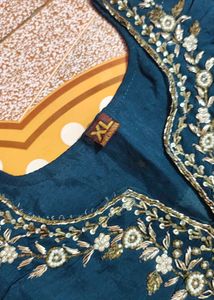 Beautiful  Aari And Zardozi Work Kurta Set Size XL