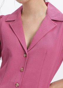 Pink Button-Down Dress