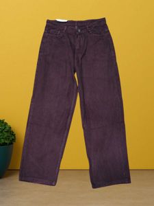 E@46 Waist Size 32 Maroon Straight Jeans For Girls