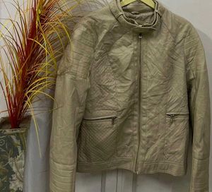 Beige Quilted Jacket