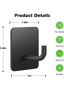 Adhesive Wall Hooks (pack of 4)