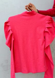 Pink 🩷 Balloon 🎈 Long Sleeve Top From Shein