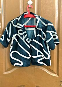 Abstract Print Short Sleeve Shirt