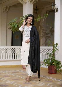 Cotton Flex Kurta Set with Dupatt😍❤️