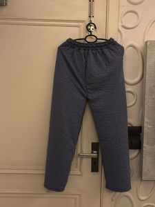 Comfy Blue Textured Pants