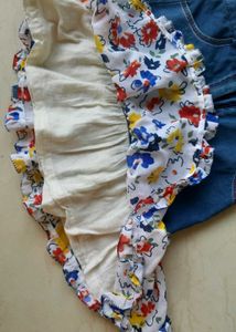 Frilled DENIM skirt 2-5 yr old girls