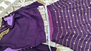 Elegant Purple Kurta and Skirt Set