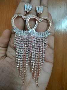 Sparkling Heart Shape Korean Earrings