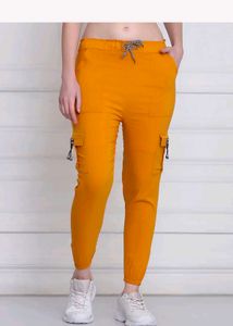 Stylish Mustard Cargo Joggers