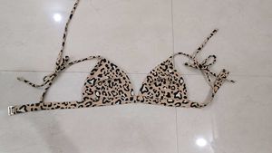 Leopard Print Bikini Top