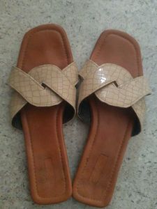 Beige Braided Slides
