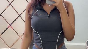 Grey Zip Up Sleeveless Top