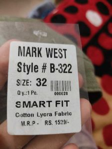 Men&#39;s Grey Texture Cotton Blend Pant