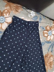 Wide Leg Patterned Pants