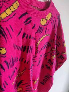 Funky Pink Patterned Sweater