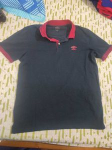 Large Umbro Navy Blue Polo Shirt
