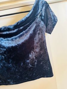 Velvet Off-Shoulder Top