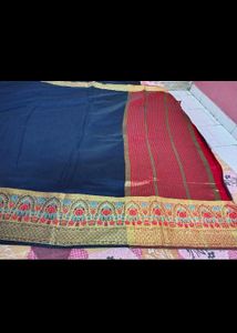 Elegant Navy Blue Saree