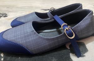 Garima Blue Plaid Mary Janes - Size 4