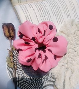 Beautiful pink black dots scrunchies 😍