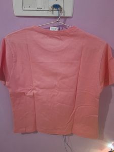 Peach Color Short Top