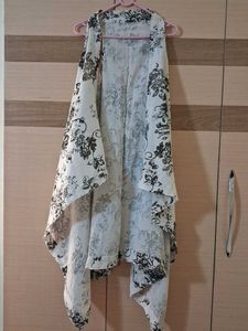 Brown Dress with Floral Vest