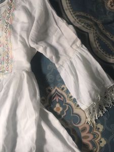 White Embroidered Kurta