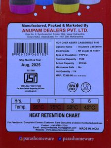 Paras Hot Chef Insulated Casserole